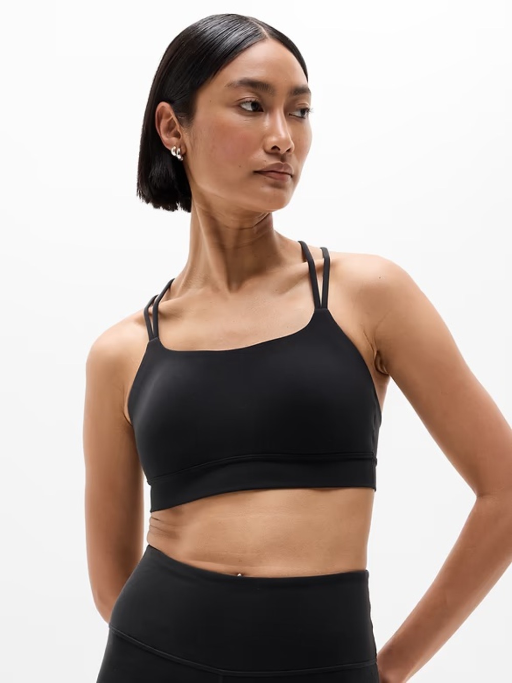 Black Athleta Perfect Form Sports Bra